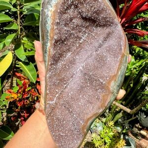 Amazing Pink Amethyst Geode on Iron Stand from Brazil